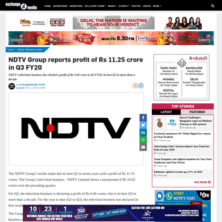 A complete backup of www.exchange4media.com/media-tv-news/ndtv-group-reports-profit-of-rs-1125-crore-in-q3-fy20-102606.html