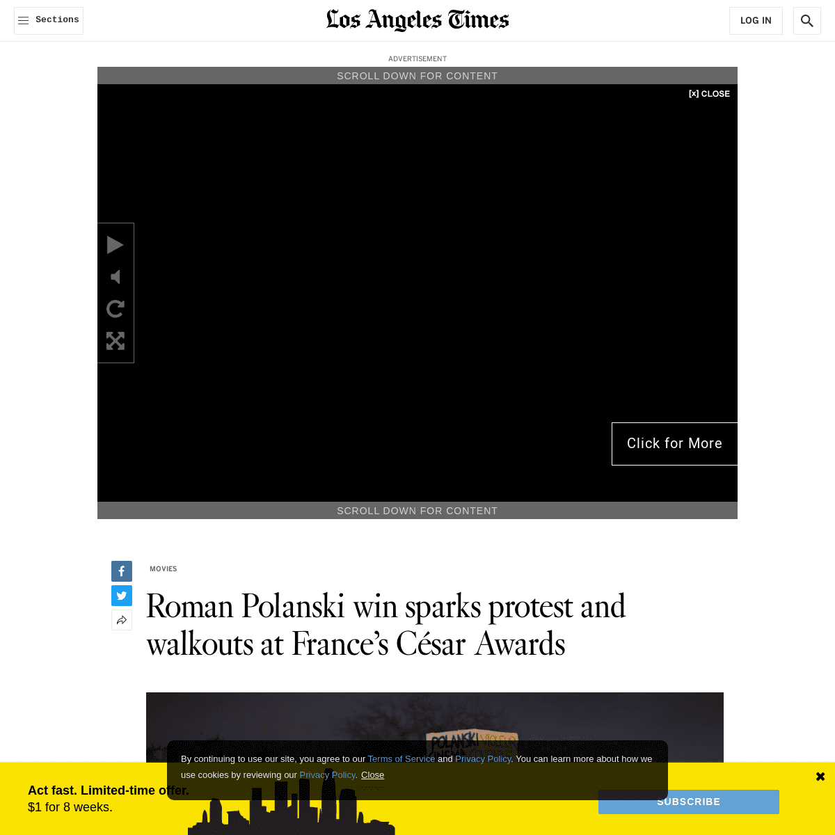 A complete backup of www.latimes.com/entertainment-arts/movies/story/2020-02-29/polanski-win-cesar-awards-protest-actress-walkou
