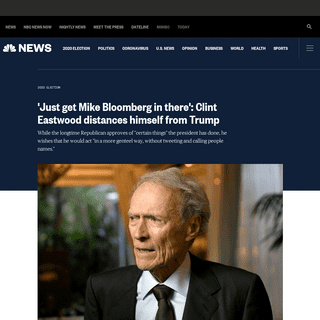 A complete backup of www.nbcnews.com/politics/2020-election/just-get-mike-bloomberg-there-clint-eastwood-distances-himself-trump
