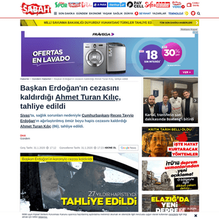 A complete backup of www.sabah.com.tr/gundem/2020/01/31/erdoganin-agirlastirilmis-muebbet-cezasini-kaldirdigi-kilic-tahliye-edil