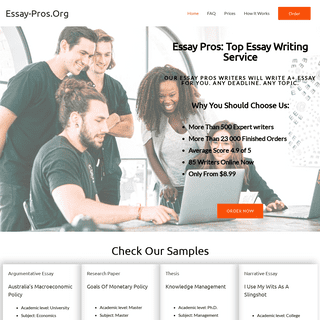 Essay Pro Writers Here! Top EssayPro Writing Service Only At $8.99