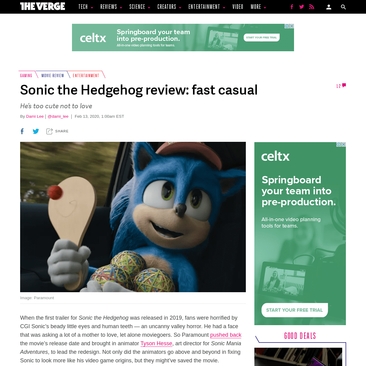 A complete backup of www.theverge.com/2020/2/13/21133092/sonic-the-hedgehog-movie-review-paramount