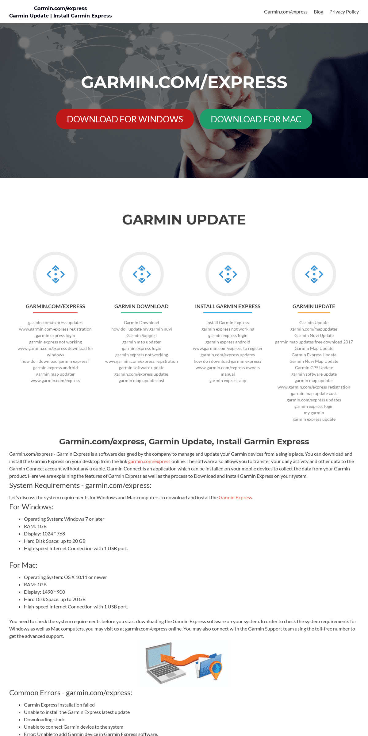 A complete backup of garmincomexpress.com.au