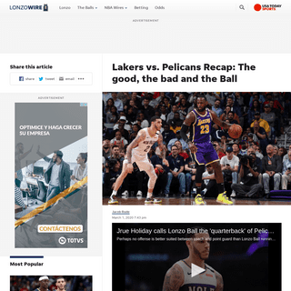 A complete backup of lonzowire.usatoday.com/2020/03/01/la-lakers-new-orleans-pelicans-stats-highlights-recap-lebron-james-zion-w