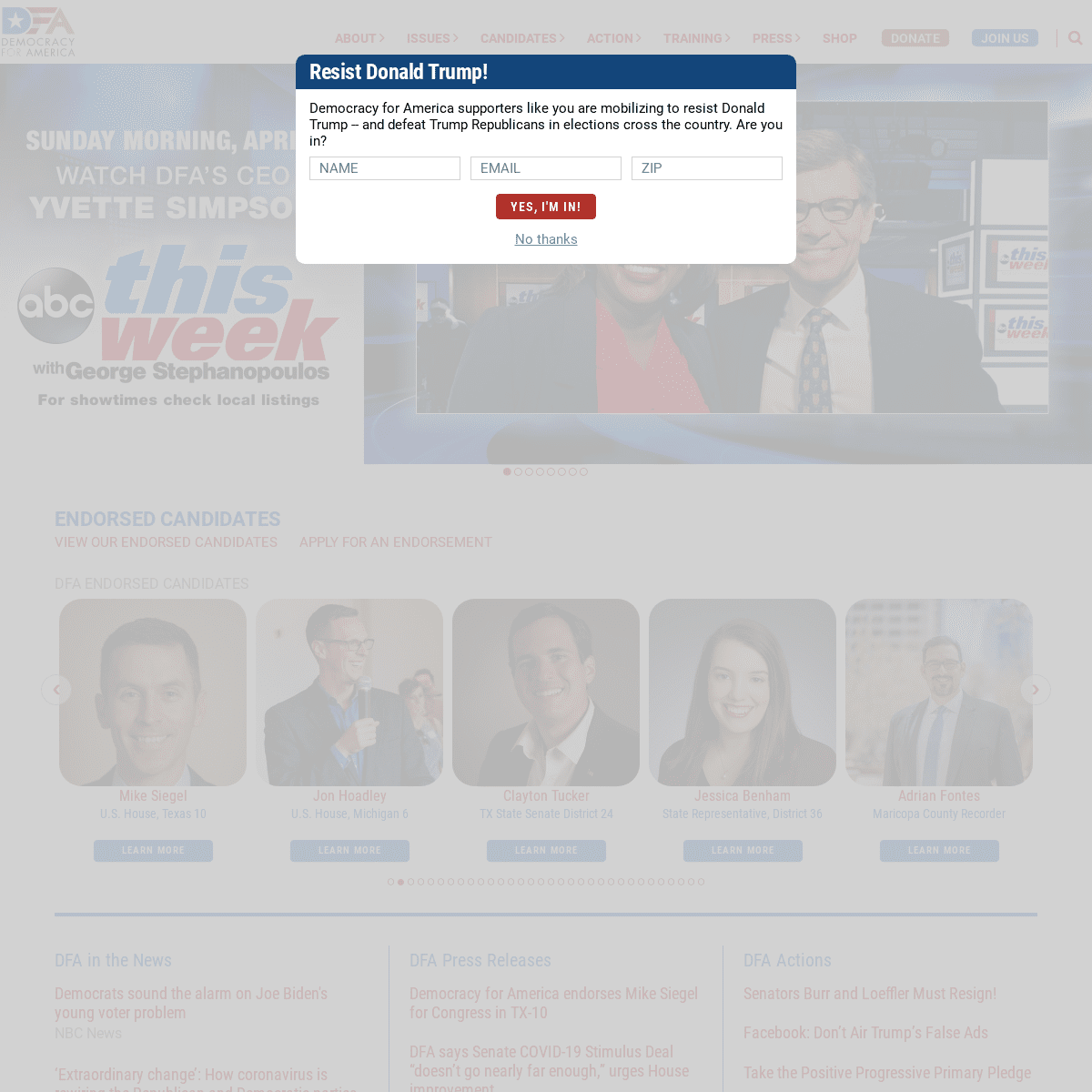 A complete backup of democracyforamerica.com