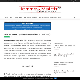 A complete backup of www.hommedumatch.fr/articles/italie/serie-a-23eme-j-les-notes-inter-milan-ac-milan-4-2_2432775
