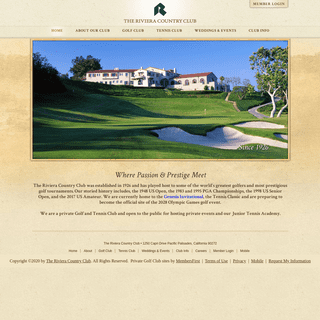 The Riviera Country ClubÂ Homepage