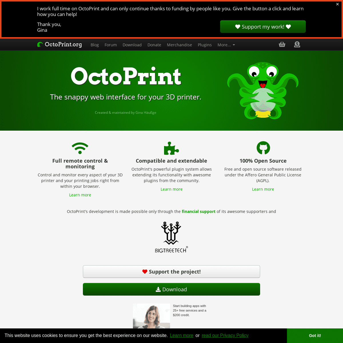A complete backup of octoprint.org