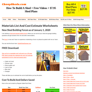 A complete backup of cheapsheds.com