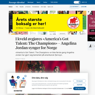 A complete backup of www.aftenbladet.no/kultur/i/e84drQ/i-kveld-avgjres-americas-got-talent-the-champions-angelina-jord