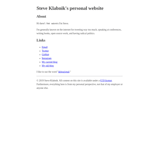 Steve Klabnik's personal website