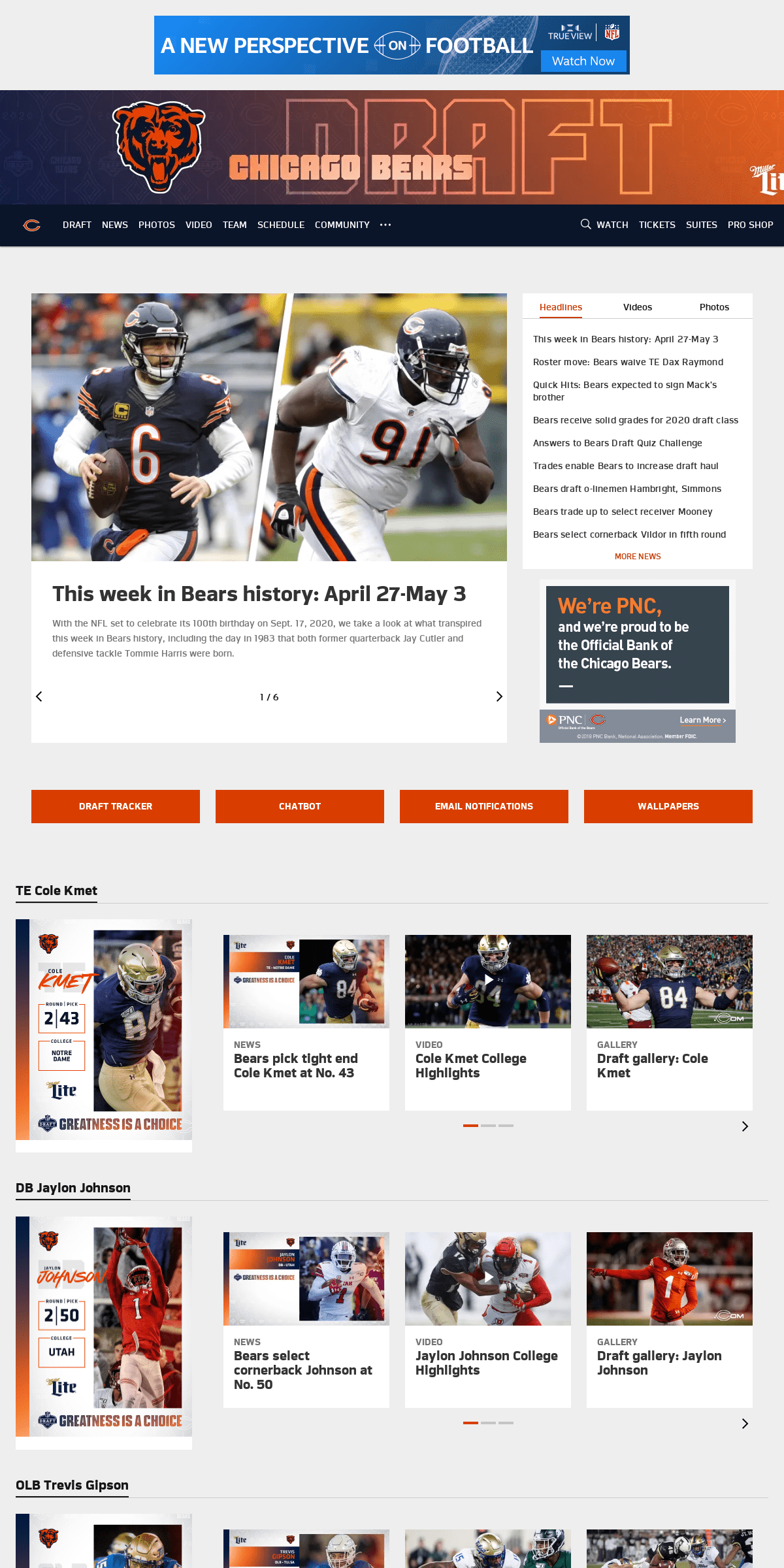 A complete backup of chicagobears.com