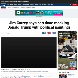 A complete backup of www.foxnews.com/entertainment/jim-carrey-mocking-donald-trump-political-paintings
