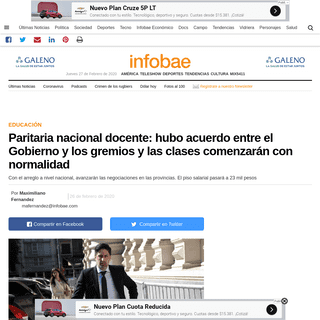 A complete backup of www.infobae.com/educacion/2020/02/26/paritaria-nacional-docente-hubo-acuerdo-entre-el-gobierno-y-los-gremio