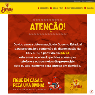 PeÃ§a Online! - Divina Pizza - Delivery Online