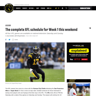 A complete backup of www.behindthesteelcurtain.com/2020/2/8/21128598/complete-xfl-schedule-for-week-1-this-weekend-landry-jones-