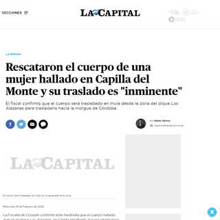 A complete backup of www.lacapital.com.ar/la-region/rescataron-el-cuerpo-una-mujer-hallado-capilla-del-monte-y-su-traslado-es-in