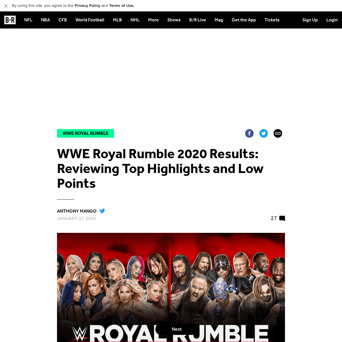 A complete backup of bleacherreport.com/articles/2872063-wwe-royal-rumble-2020-results-reviewing-top-highlights-and-low-points
