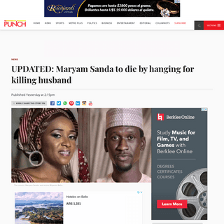 A complete backup of punchng.com/updated-maryam-sanda-to-die-by-hanging-for-killing-husband-ex-pdp-chairmans-nephew