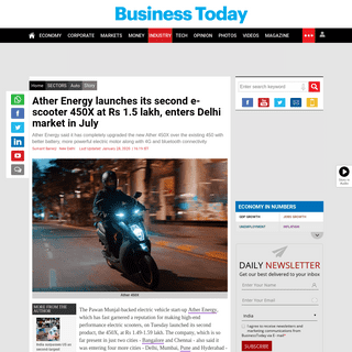 A complete backup of www.businesstoday.in/sectors/auto/ather-450x-launch-ather-energy-launch-its-second-e-scooter-price-availabi