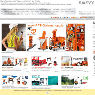 RuhrBaushop.de -Bautec-Online- fÃ¼r Profis