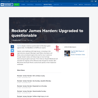 A complete backup of www.cbssports.com/fantasy/basketball/news/rockets-james-harden-upgraded-to-questionable/