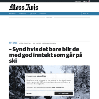 A complete backup of www.moss-avis.no/nyheter/norsk-friluftsliv/ski/synd-hvis-det-bare-blir-de-med-god-inntekt-som-gar-pa-ski/s/