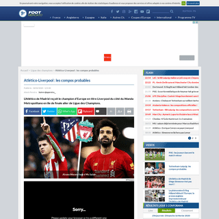 A complete backup of www.footmercato.net/ligue-des-champions/atletico-liverpool-les-compos-probables_274289