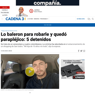 A complete backup of www.cadena3.com/noticia/sociedad/lo-baleron-para-robarle-y-quedo-paraplejico-5-detenidos_252768