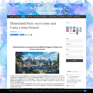 Disneyland Paris- ecco come sarÃ  l'Area a tema Frozen!