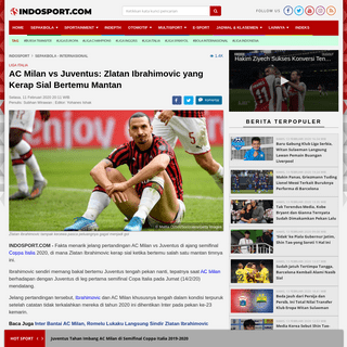 A complete backup of www.indosport.com/sepakbola/20200211/ac-milan-vs-juventus-zlatan-ibrahimovic-yang-kerap-sial-bertemu-mantan