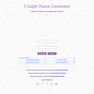 A complete backup of couplenamegenerator.com