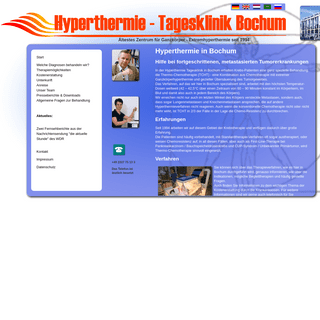 Hyperthermie - Innovative Medizin in Bochum