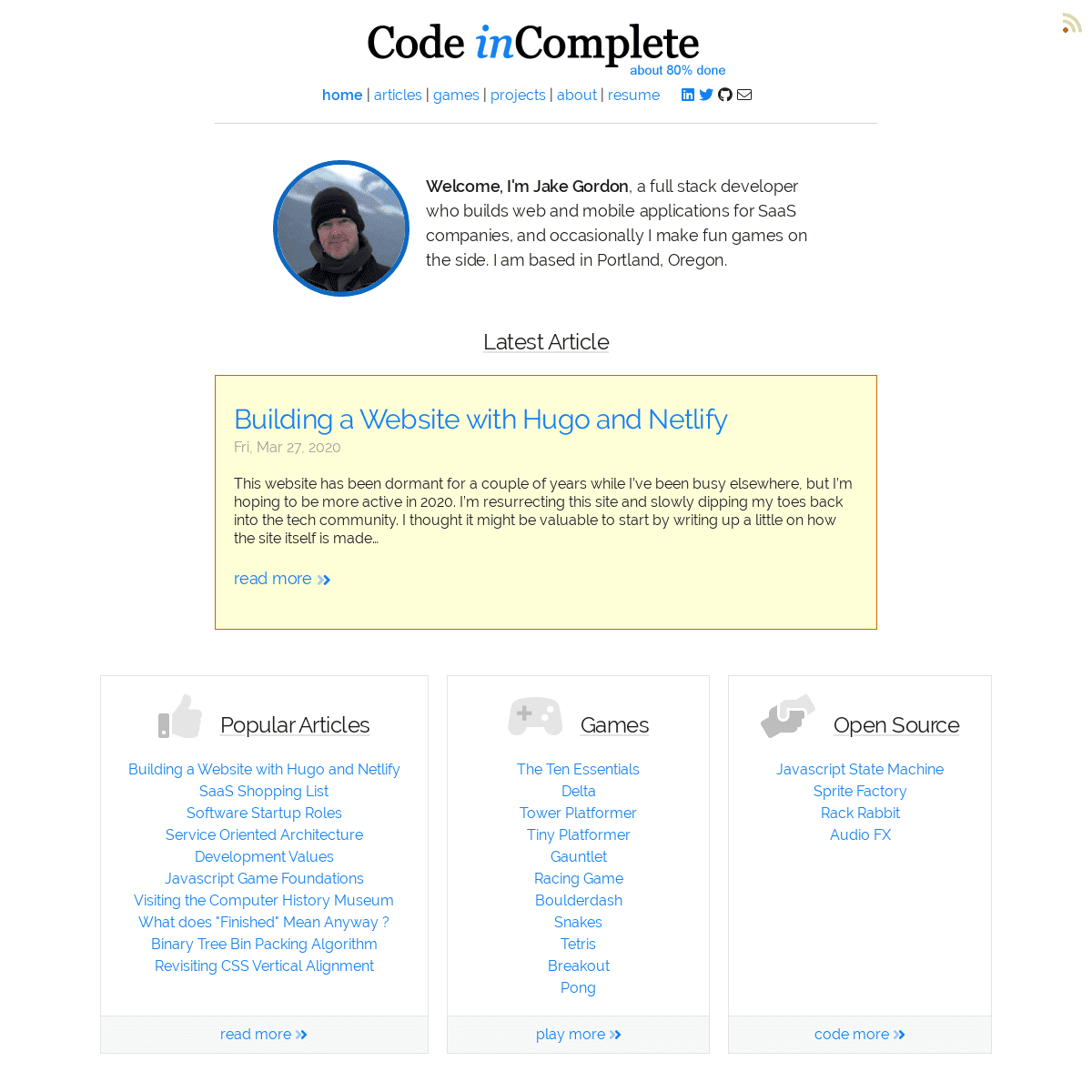A complete backup of codeincomplete.com
