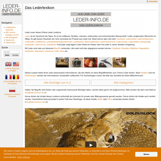 www.leder-info.de - Das Lederlexikon