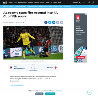 Academy stars fire Arsenal into FA Cup fifth round