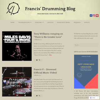 Francis' Drumming Blog â€“ Drum sheet music, exercises & other stuff