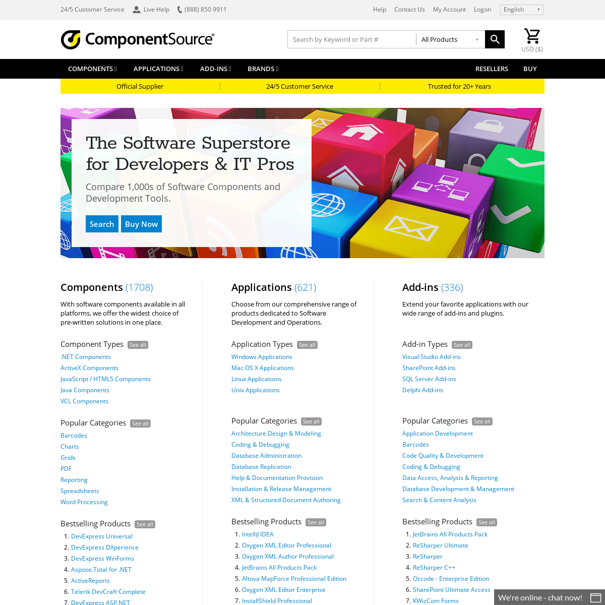 A complete backup of componentsource.com