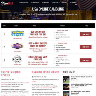 Legal US Online Gambling Sites - Casino & Sports Betting