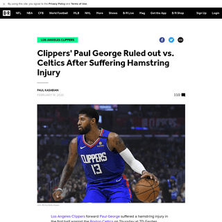 A complete backup of bleacherreport.com/articles/2870747-clippers-paul-george-ruled-out-vs-celtics-after-suffering-hamstring-inj