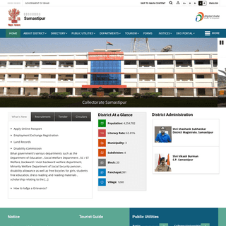 Samastipur - -- Welcome to Samastipur District Portal -- - India