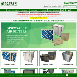 A complete backup of airclean.co.uk
