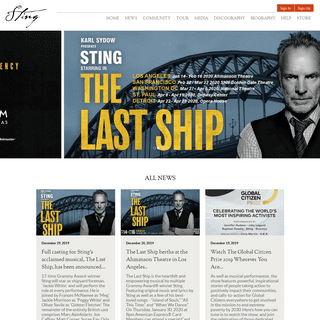 A complete backup of sting.com