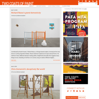 Two Coats of Paint - NYC blogazine about painting. Published continuously since 2007.