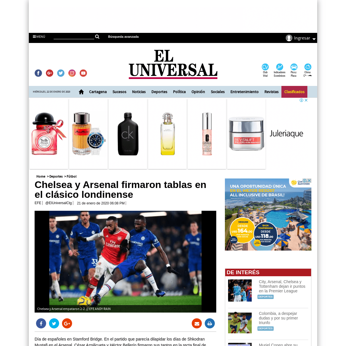 A complete backup of www.eluniversal.com.co/deportes/futbol/chelsea-y-arsenal-firmaron-tablas-en-el-clasico-londinense-BF2272740
