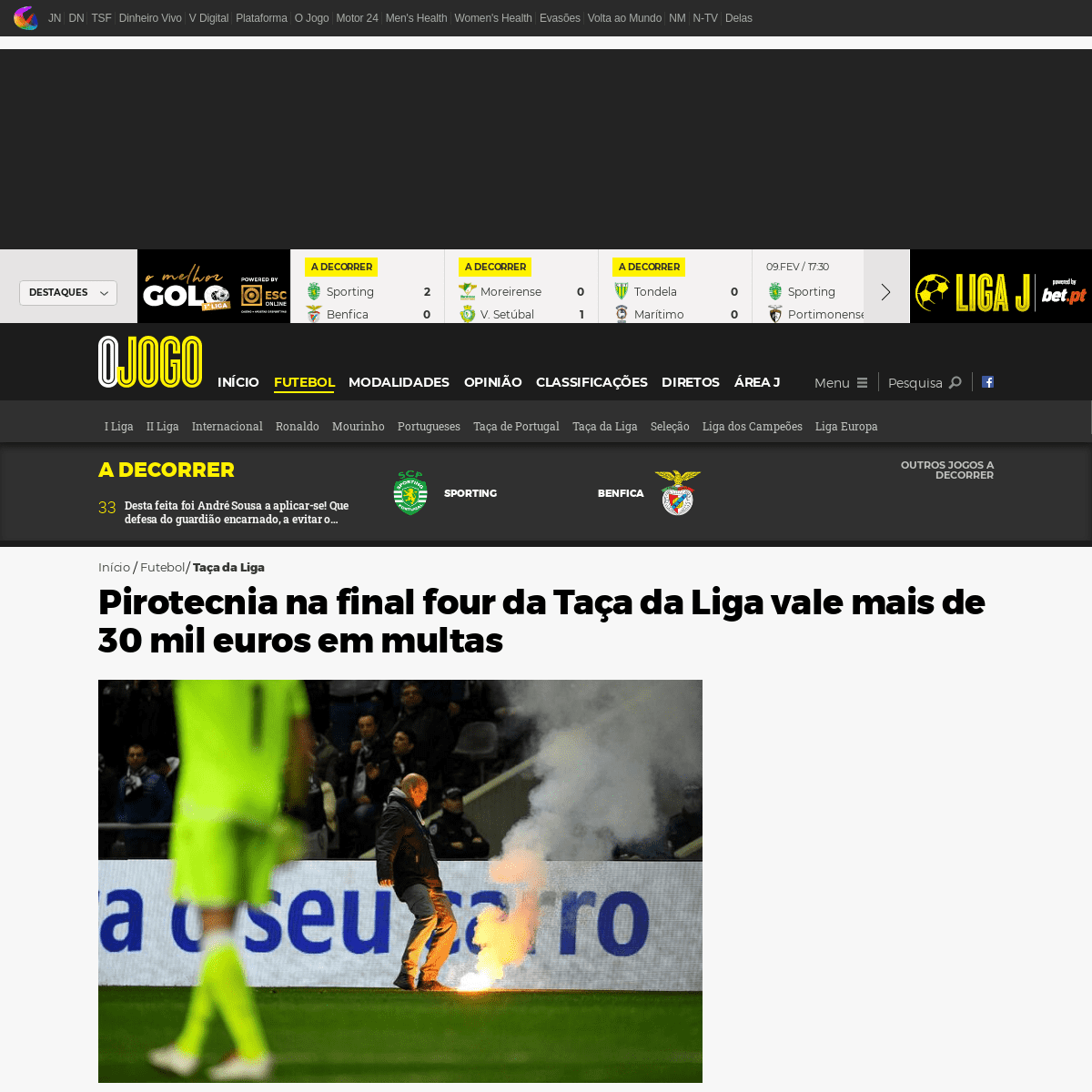 A complete backup of www.ojogo.pt/futebol/taca-liga/noticias/pirotecnia-na-final-four-da-taca-da-liga-vale-mais-de-30-mil-euros-