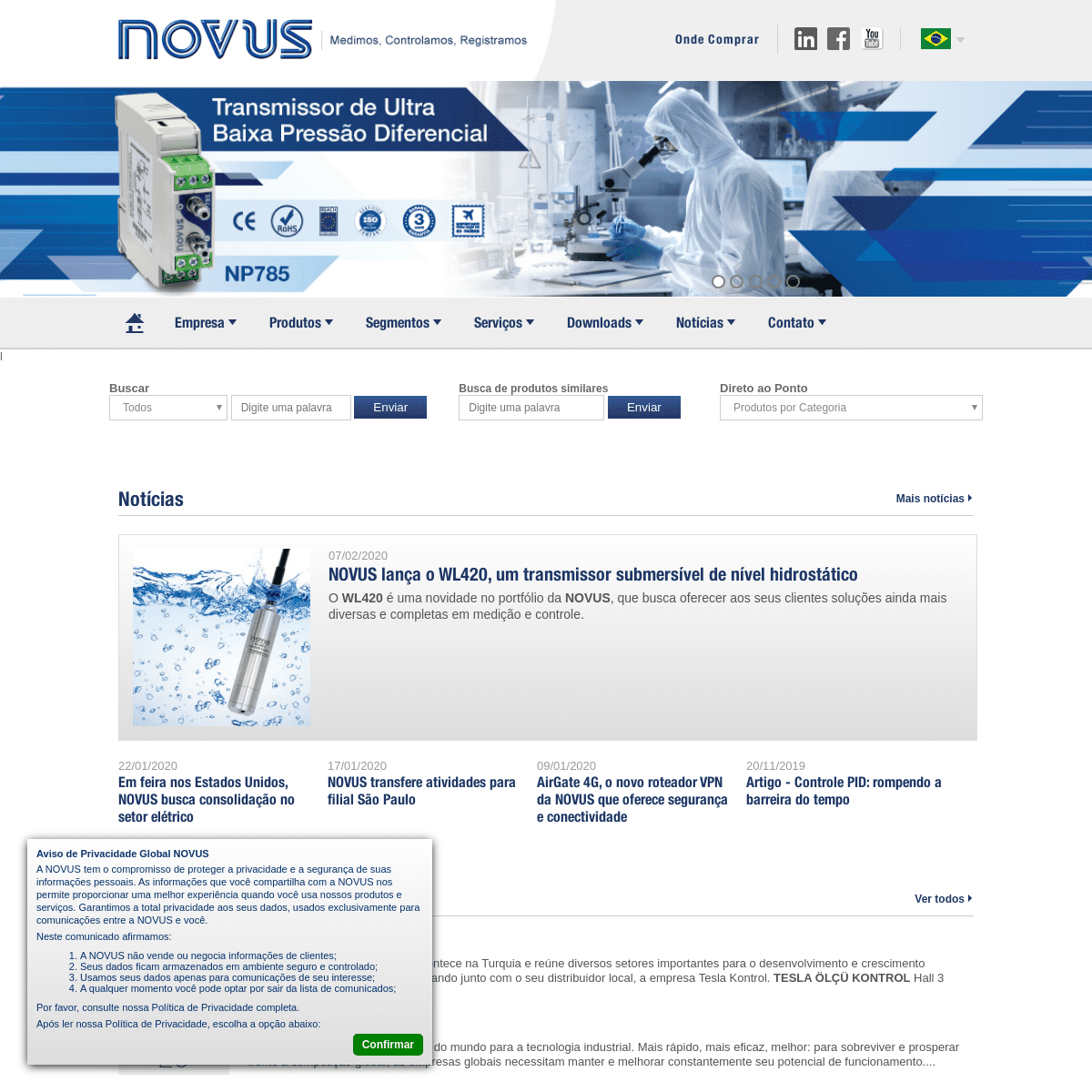 A complete backup of novus.com.br