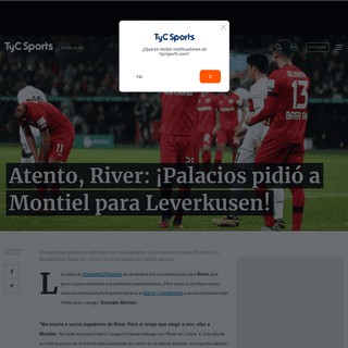 A complete backup of www.tycsports.com/river-plate/atento-river-palacios-pidio-a-montiel-para-leverkusen-20200210.html