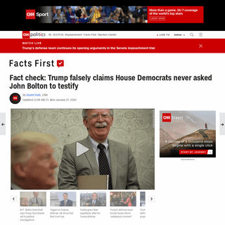 Fact check- Trump falsely claims House Democrats never asked John Bolton to testify - CNNPolitics