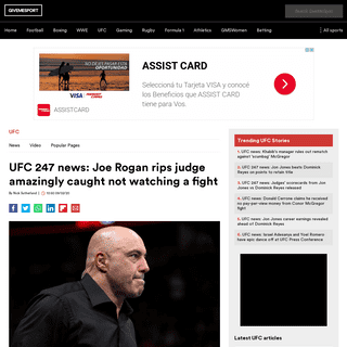 UFC 247 news- Joe Rogan rips judge amazingly caught not watching a fight - GiveMeSport